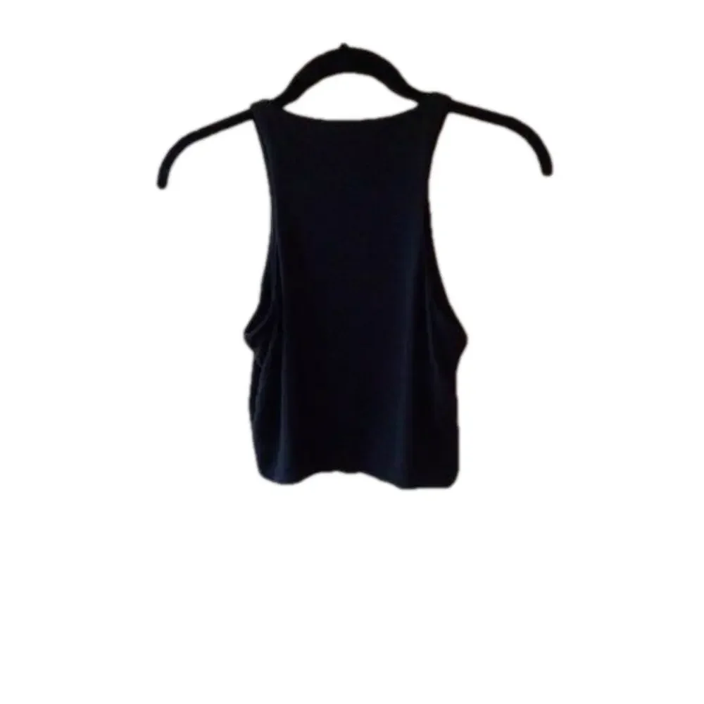 J. Crew Black Modal Blend Cropped Tank Top XS